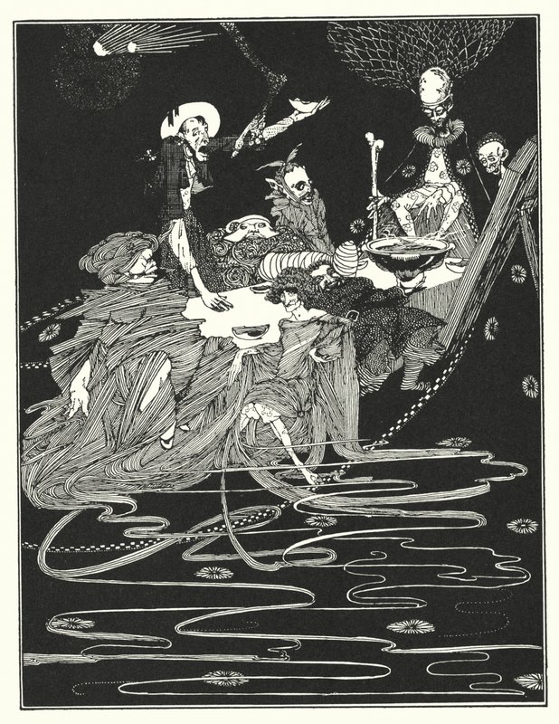 Edgar Allan Poe: Kong Pest (lito) av Harry Clarke