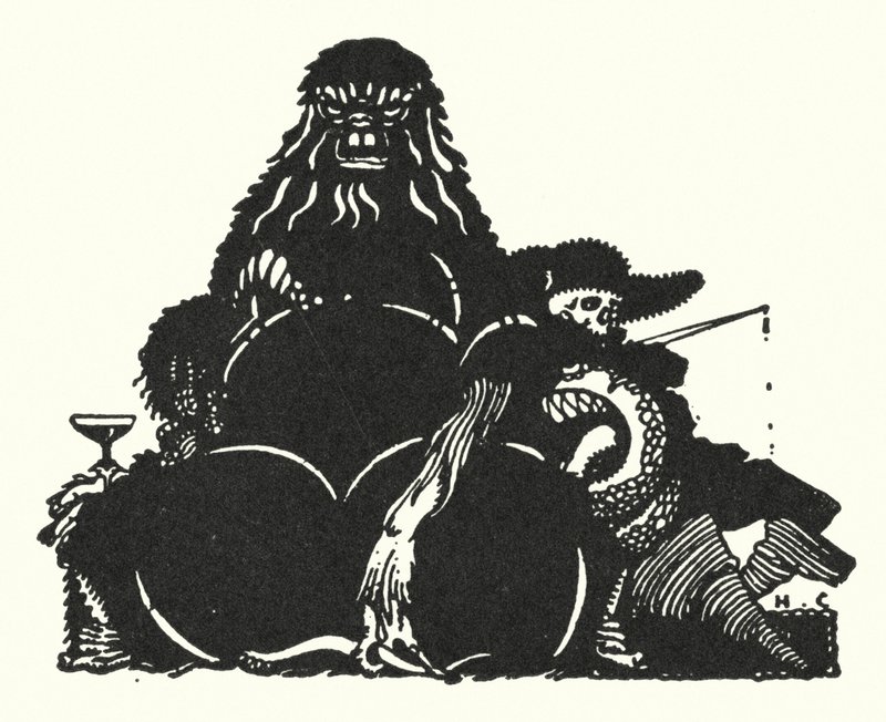 Edgar Allan Poe: Den svarte katten (lito) av Harry Clarke