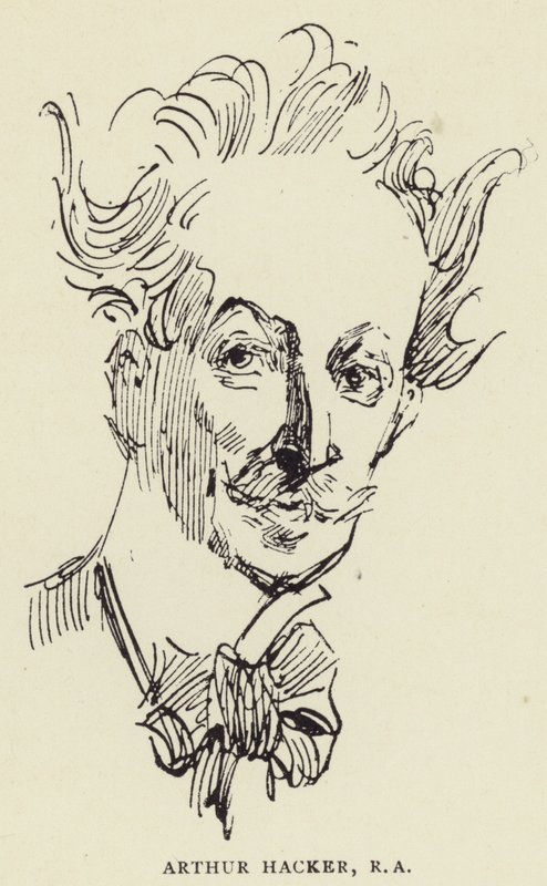 Arthur Hacker, RA av Harry Furniss