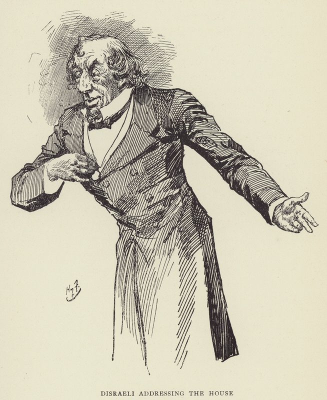 Disraeli taler til huset av Harry Furniss