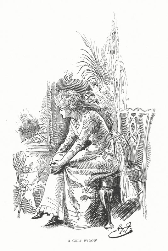 Golf: A golf widow (litho) av Harry Furniss
