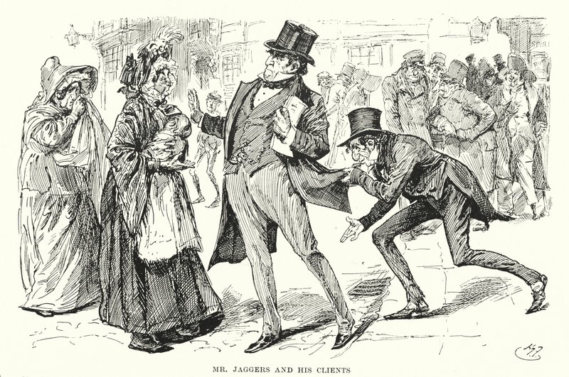 Illustrasjon for store forventninger av Charles Dickens (litho) av Harry Furniss