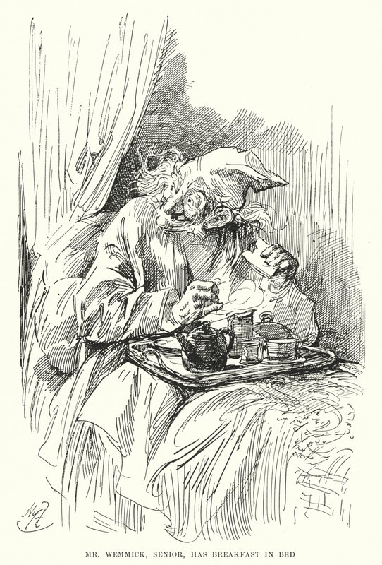 Illustrasjon for store forventninger av Charles Dickens (litho) av Harry Furniss