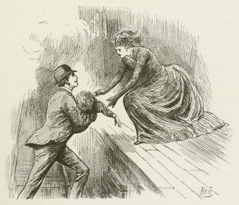 Illustrasjon for Sylvie og Bruno av Lewis Carroll av Harry Furniss