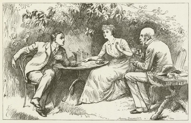 Illustrasjon for Sylvie og Bruno av Lewis Carroll av Harry Furniss