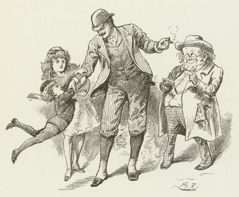 Illustrasjon for Sylvie og Bruno av Lewis Carroll av Harry Furniss