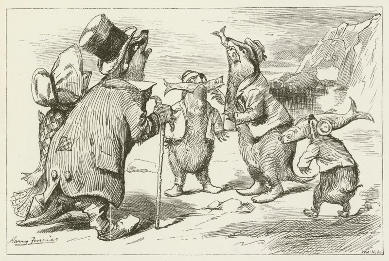 Illustrasjon for Sylvie og Bruno av Lewis Carroll av Harry Furniss