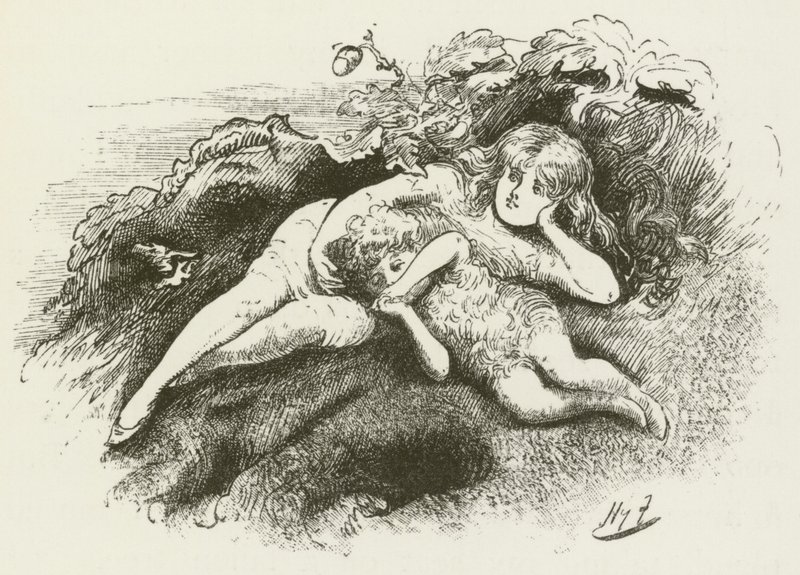 Illustrasjon for Sylvie og Bruno av Lewis Carroll av Harry Furniss