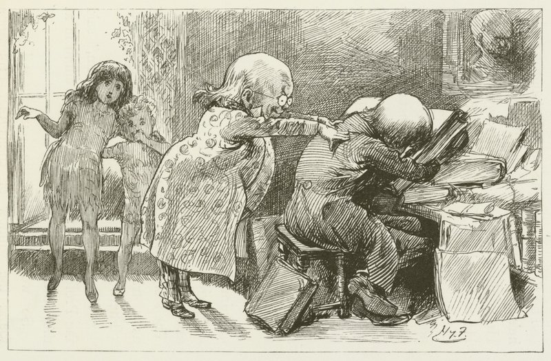 Illustrasjon for Sylvie og Bruno av Lewis Carroll av Harry Furniss