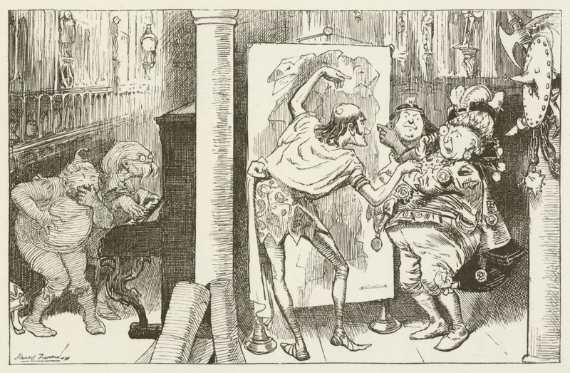 Illustrasjon for Sylvie og Bruno av Lewis Carroll av Harry Furniss