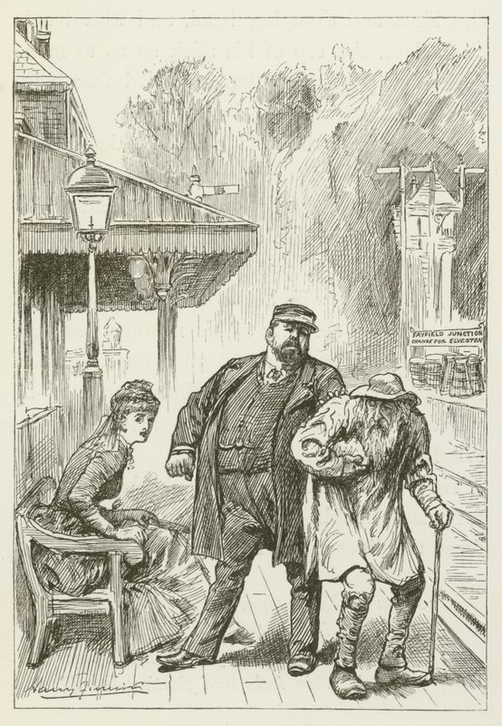 Illustrasjon for Sylvie og Bruno av Lewis Carroll av Harry Furniss