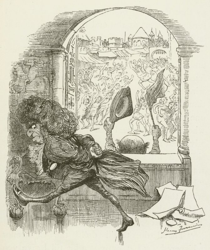 Illustrasjon for Sylvie og Bruno av Lewis Carroll av Harry Furniss