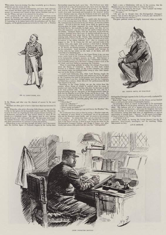 Livet i parlamentet, fremmede i huset av Harry Furniss