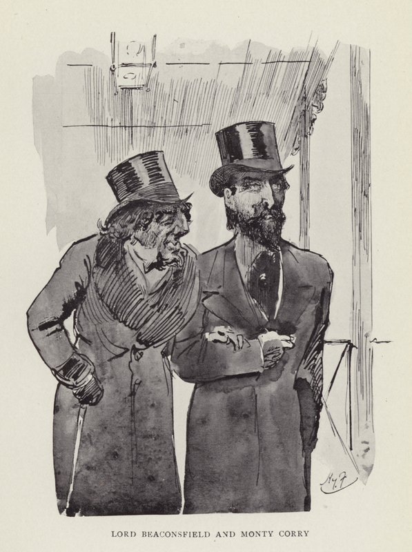Lord Beaconsfield og Monty Corry av Harry Furniss