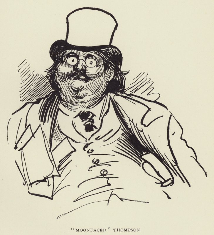 Thompson med måneansikt av Harry Furniss