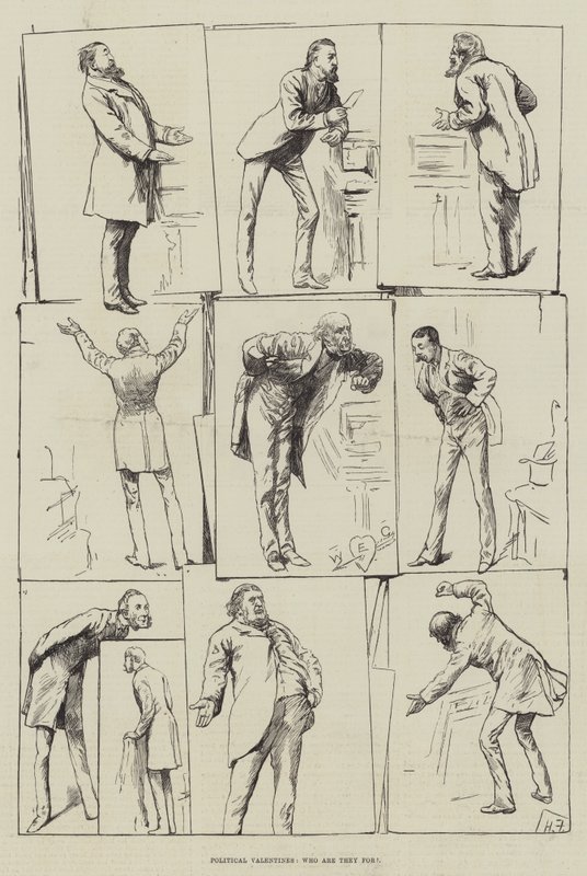 Politiske Valentines, hvem er de for av Harry Furniss