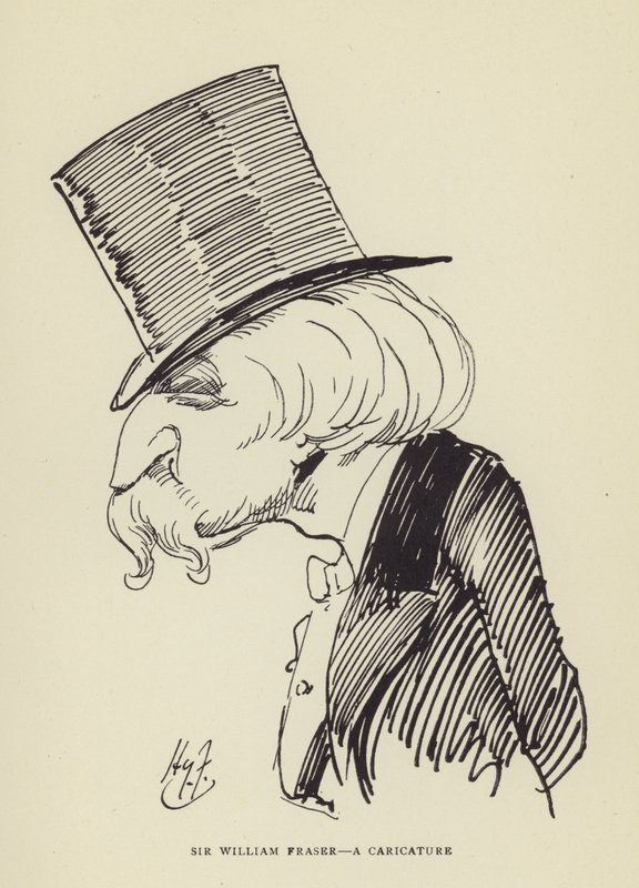 Sir William Fraser, en karikatur av Harry Furniss