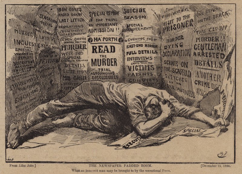 Det avispolstrede rommet (s/hvitt-bilde) av Harry Furniss