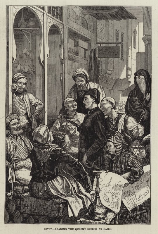 Egypt, leser dronningens tale i Kairo av Harry Hamilton Johnston