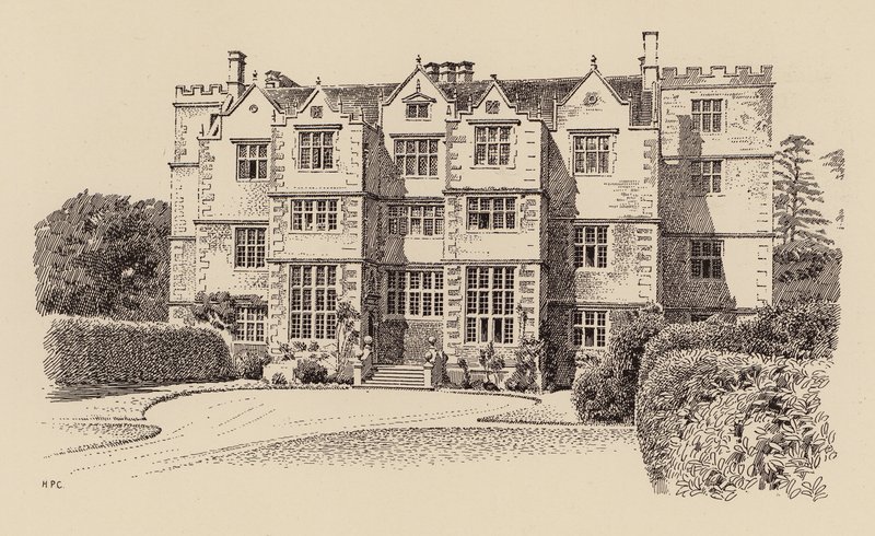 Chastleton House, Oxfordshire (farge litho) av Harry Percy Clifford