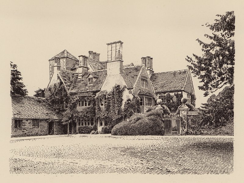 Cote House, Bampton, Oxfordshire (farge litho) av Harry Percy Clifford