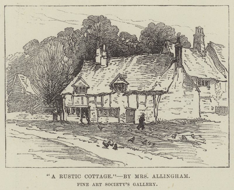 En rustikk hytte av Helen Allingham
