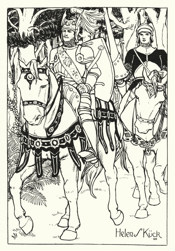 The Knight Magnificent (gravering) av Helen S. Kuck