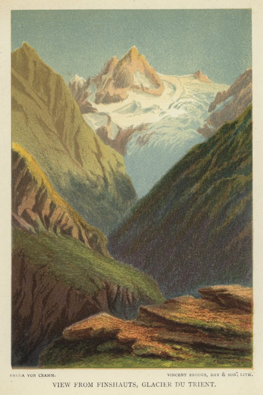 Utsikt fra Finshauts, Glacier du Trient av Helga von Cramm
