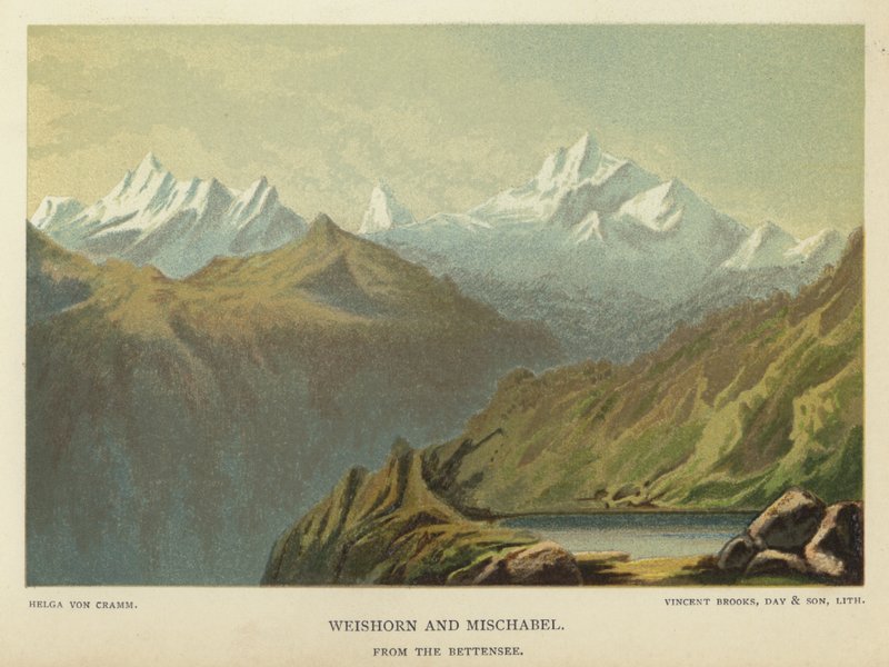 Weishorn og Mischabel, fra Bettensee av Helga von Cramm