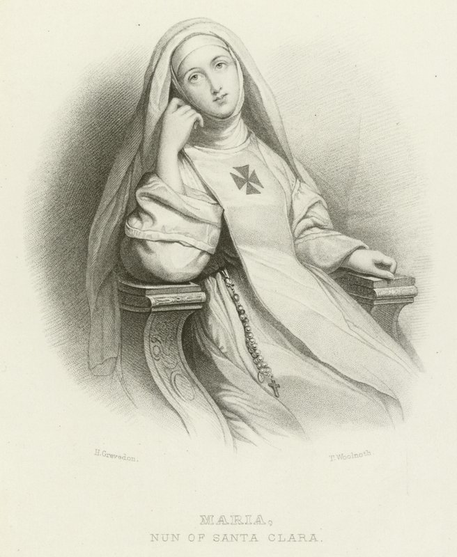 Maria, nonne av Santa Clara av Henri Grevedon