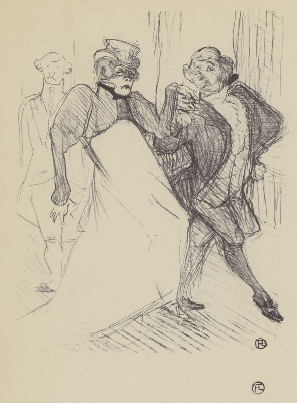 Rejane og Galipaux, i Madame Sans-Gene av Henri de Toulouse Lautrec
