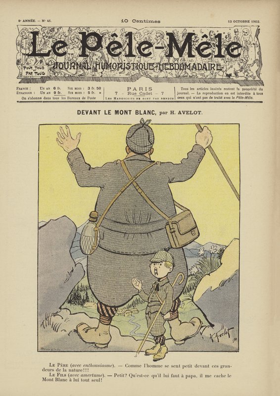 Foran Mont Blanc. Illustrasjon for Le Pele-Mele, 1902 av Henri Avelot
