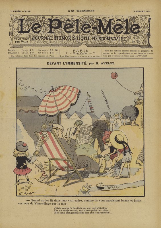 Før uendelighet. Illustrasjon for Le Pele-Mele, 1901 av Henri Avelot