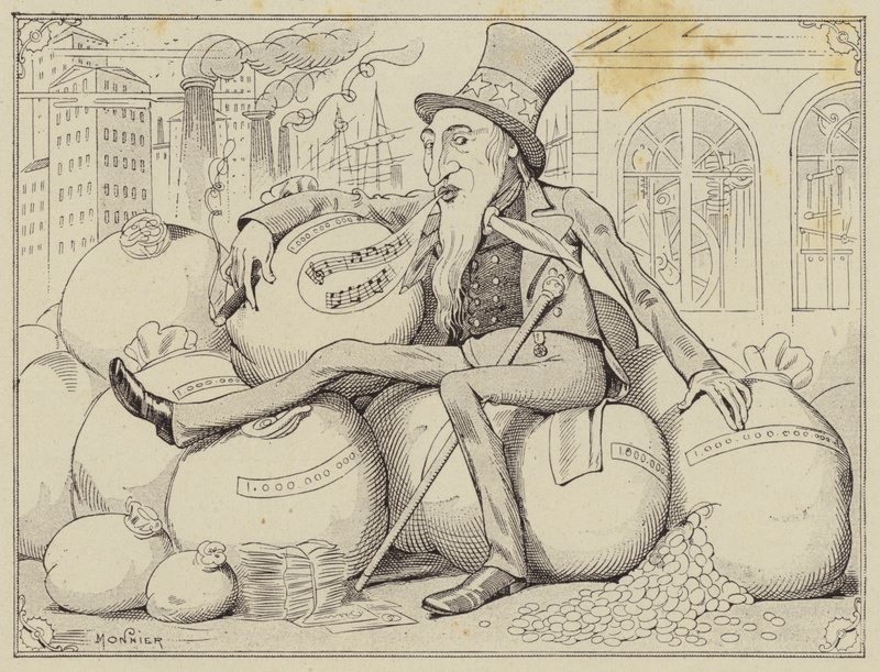 Onkel Sam (litho) av Henri Bonaventure (after) Monnier