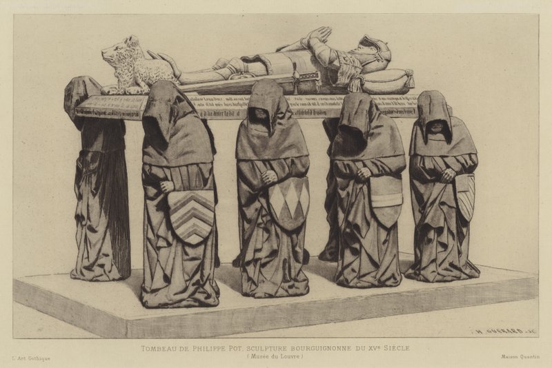 Graven til Philippe Pot, Grand Seneschal of Burgundy, 1400-tallet av Henri Charles Guérard