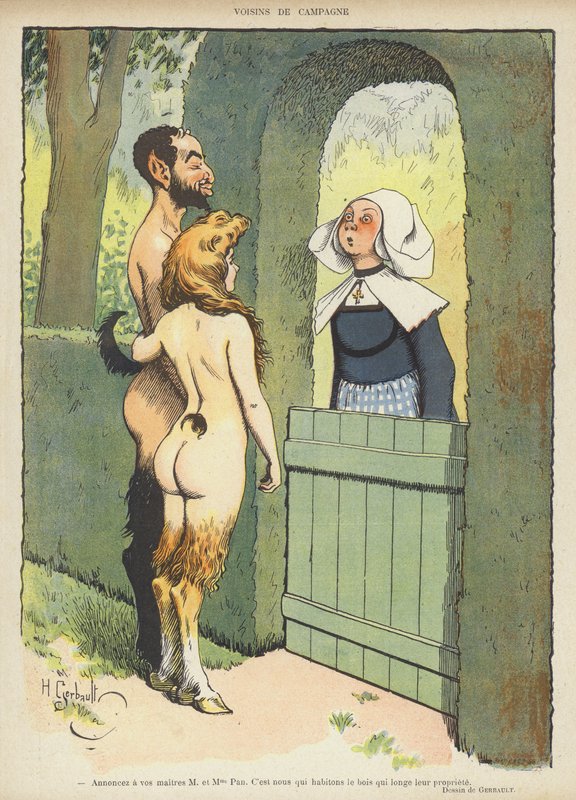 Illustrasjon for Le Rire (farge litho) av Henri Gerbault