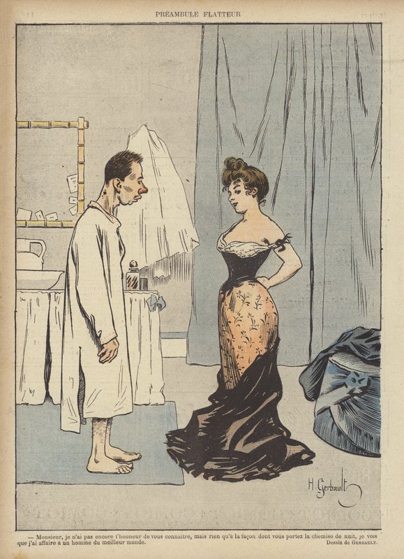 Illustrasjon for Le Rire (farge litho) av Henri Gerbault