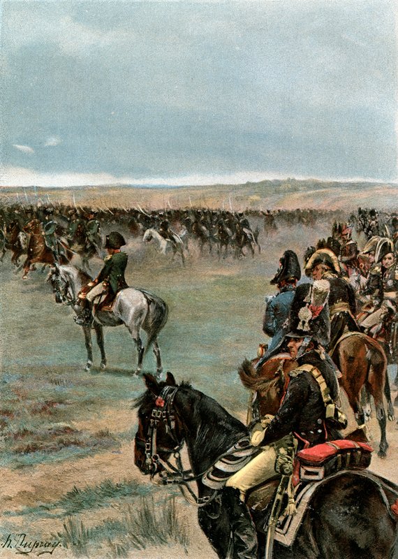Galopperende forbi før keiseren av Henri Louis Dupray