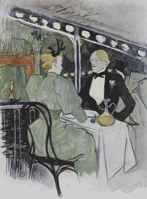 Illustrasjon fra Pleasure in Paris av Henri de Toulouse Lautrec