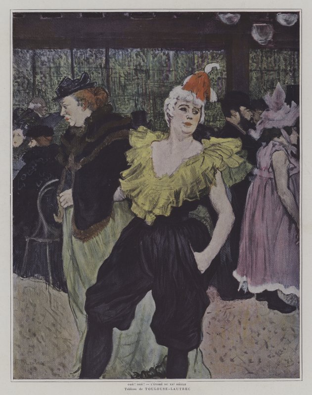 Clowness Cha-U-Kao ved Moulin Rouge av Henri de Toulouse Lautrec