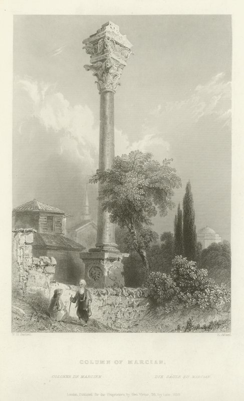 Column of Marcian, Konstantinopel, 1839 av Henry Adlard