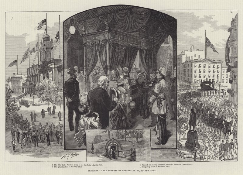 Skisser ved begravelsen til General Grant i New York av Henry Alexander Ogden