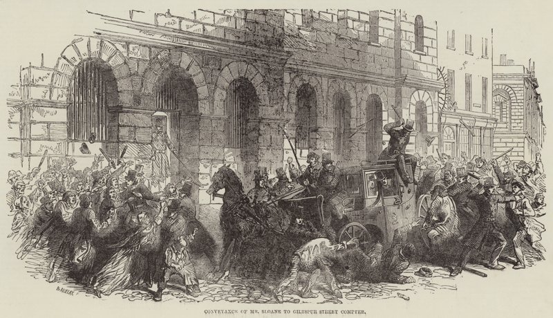 Overføring av Mr Sloane til Giltspur Street Compter av Henry Anelay