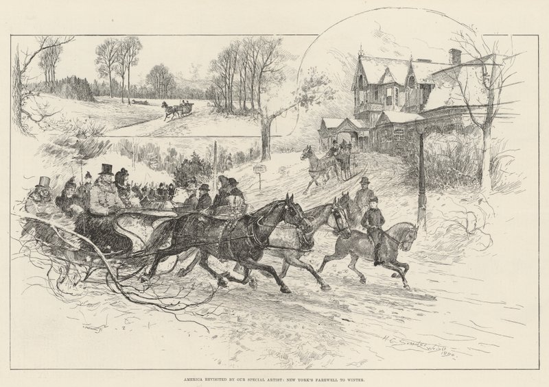 Amerika på nytt besøk av Our Special Artist, New Yorks Farewell to Winter av Henry Charles Seppings Wright