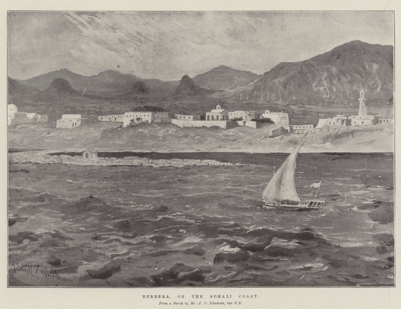Berbera, på den somaliske kysten av Henry Charles Seppings Wright