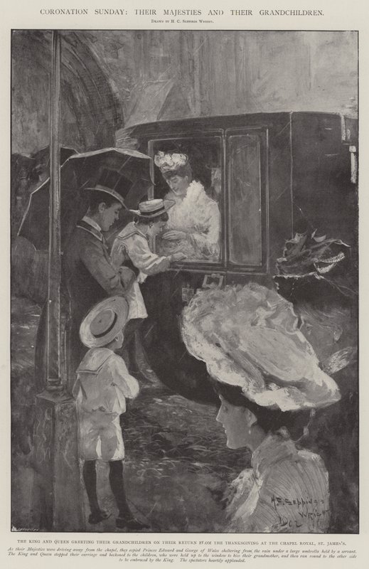 Kroningssøndag, Deres Majesteter og deres barnebarn av Henry Charles Seppings Wright