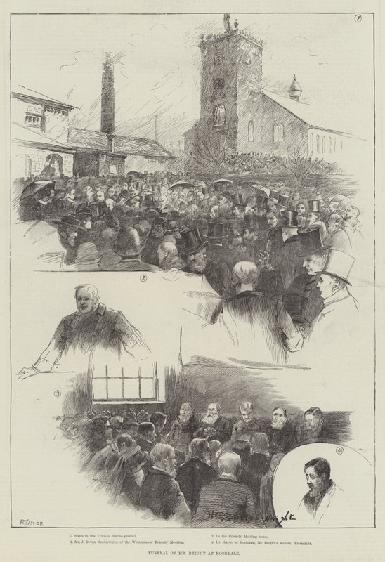 Begravelse til Mr Bright i Rochdale av Henry Charles Seppings Wright