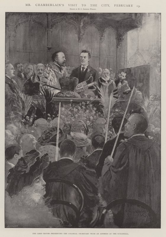 Mr Chamberlains besøk i byen, 13. februar av Henry Charles Seppings Wright
