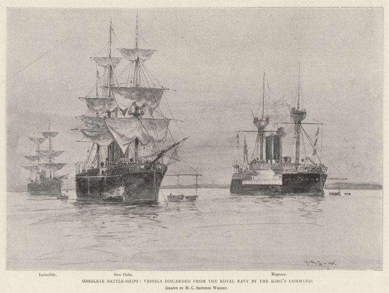 Foreldede kampskip, fartøyer kassert fra Royal Navy av kongens kommando av Henry Charles Seppings Wright