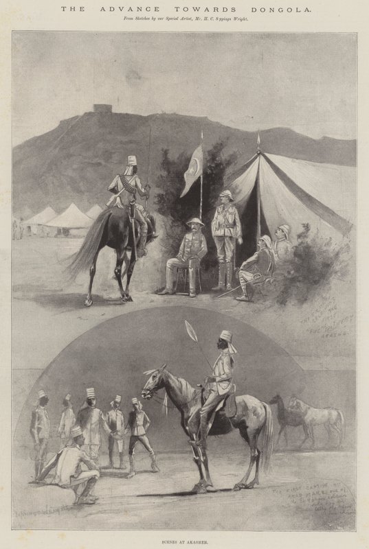 Fremskrittet mot Dongola, scener ved Akasheh av Henry Charles Seppings Wright